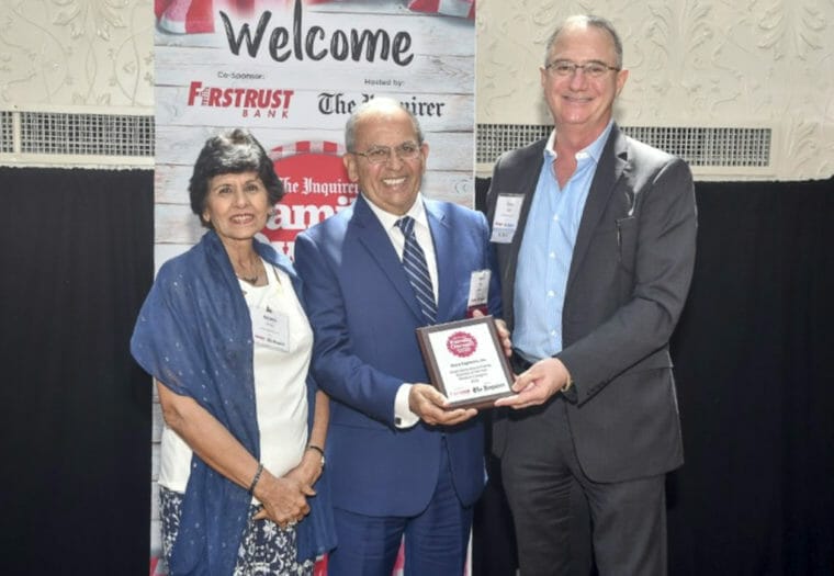 Mike and Adarsh Accepting Award