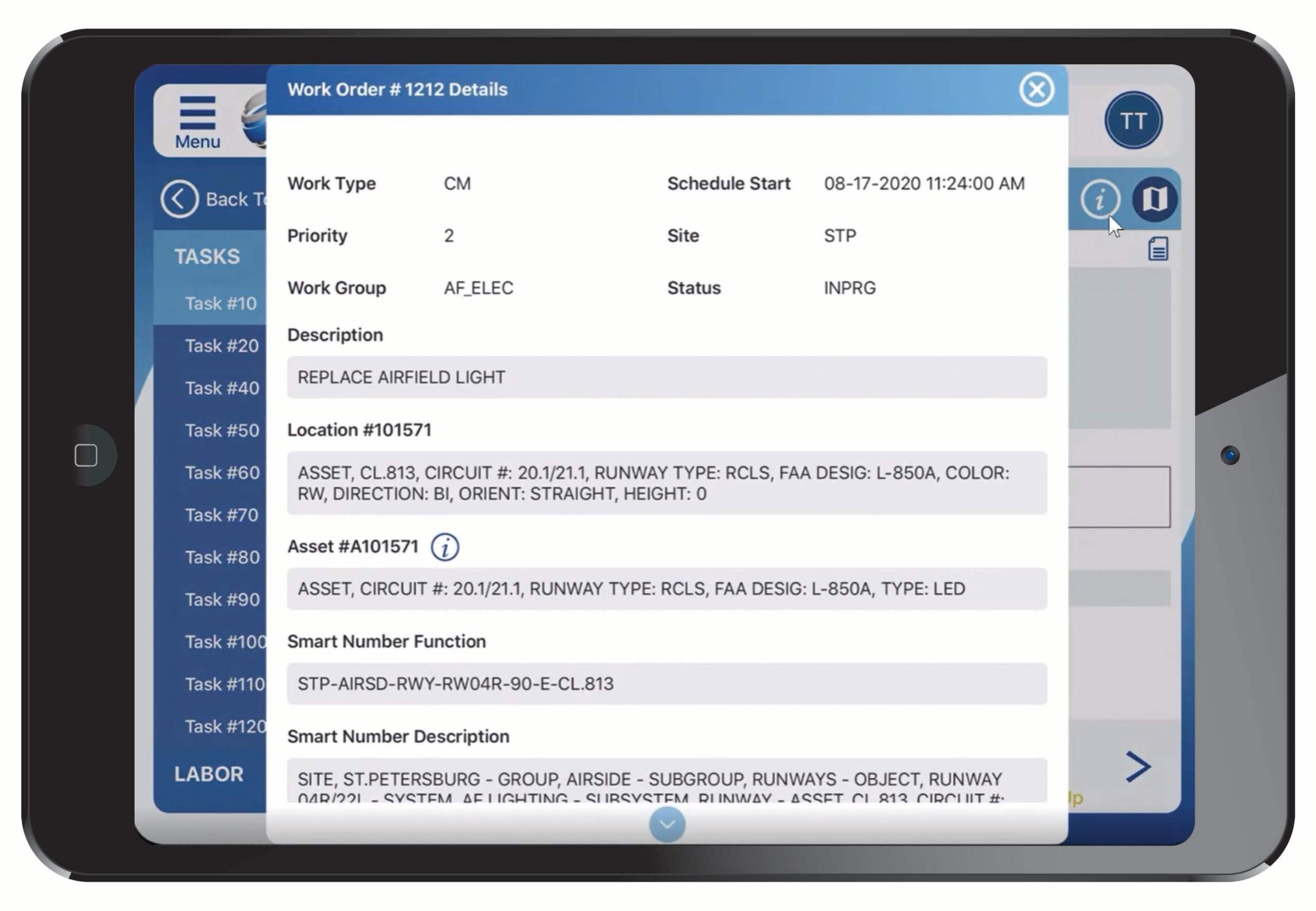ATLAS Fix Work Order Detail Screen